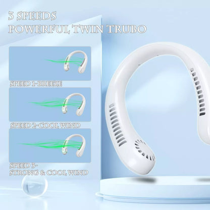 Ventilador De Cuello Enfriador Recargable Portatil Ajustable