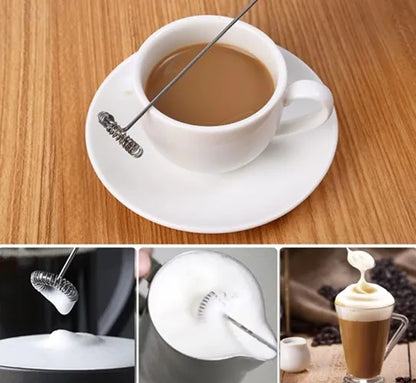 Batidor Electrico Portatil Espumador De Leche Manual Cafe