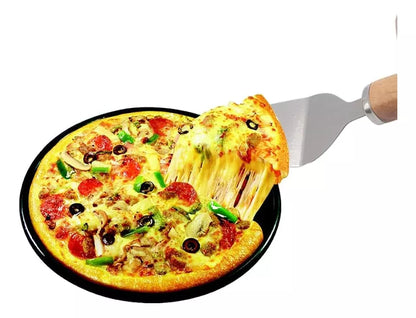 Espatula Para Cortar Picar Pizza Con Mango De Madera 26cm