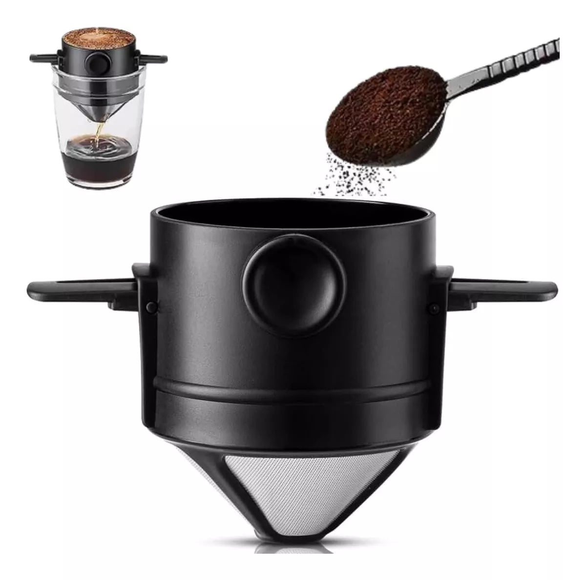 Filtro De Café De Acero Inoxidable Filtro De Café Té Portátil