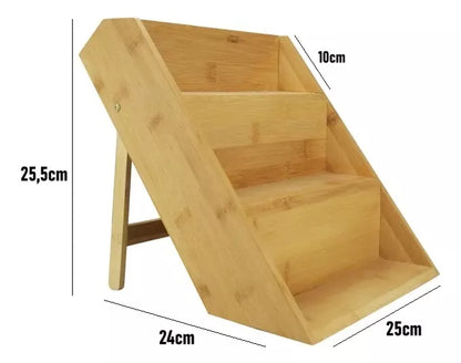 X12 Organizador Especie De Madera Condimentos Especieros