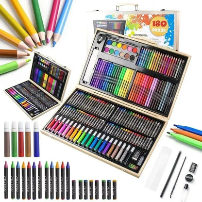Set Para Pintar Lapices Colores Set Arte Set De Dibujo 180pcs