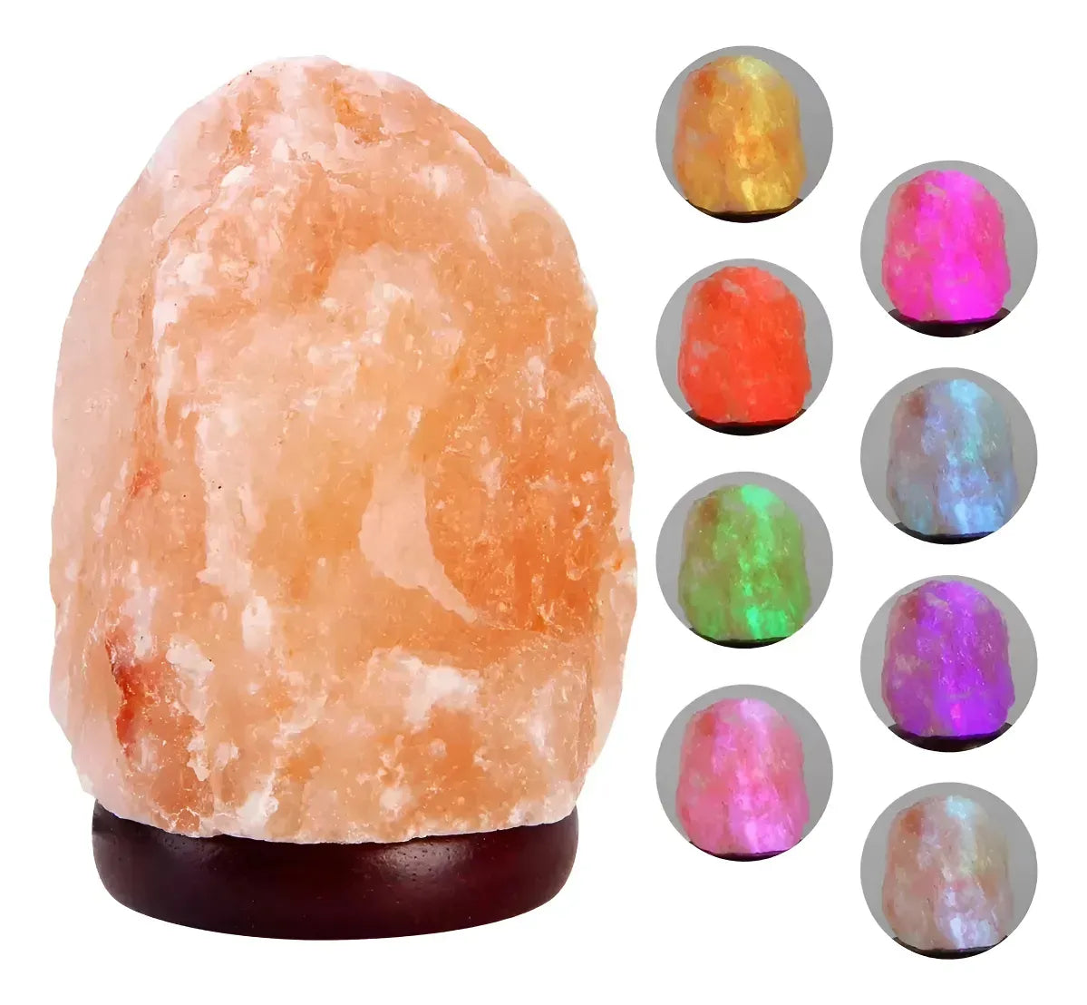 Lampara De Sal Del Himalaya Luz Multicolor Decorativa Rgb