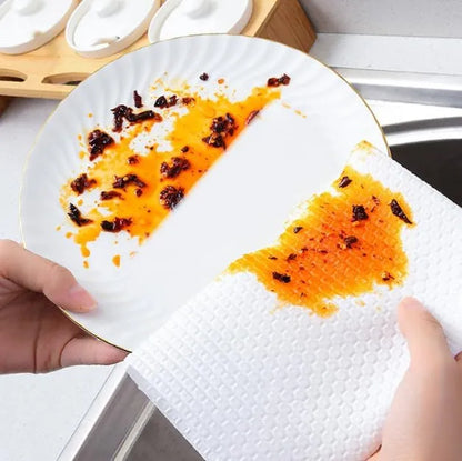 X50 Paños De Limpieza Multiuso Paño Reutilizable 25x25cm