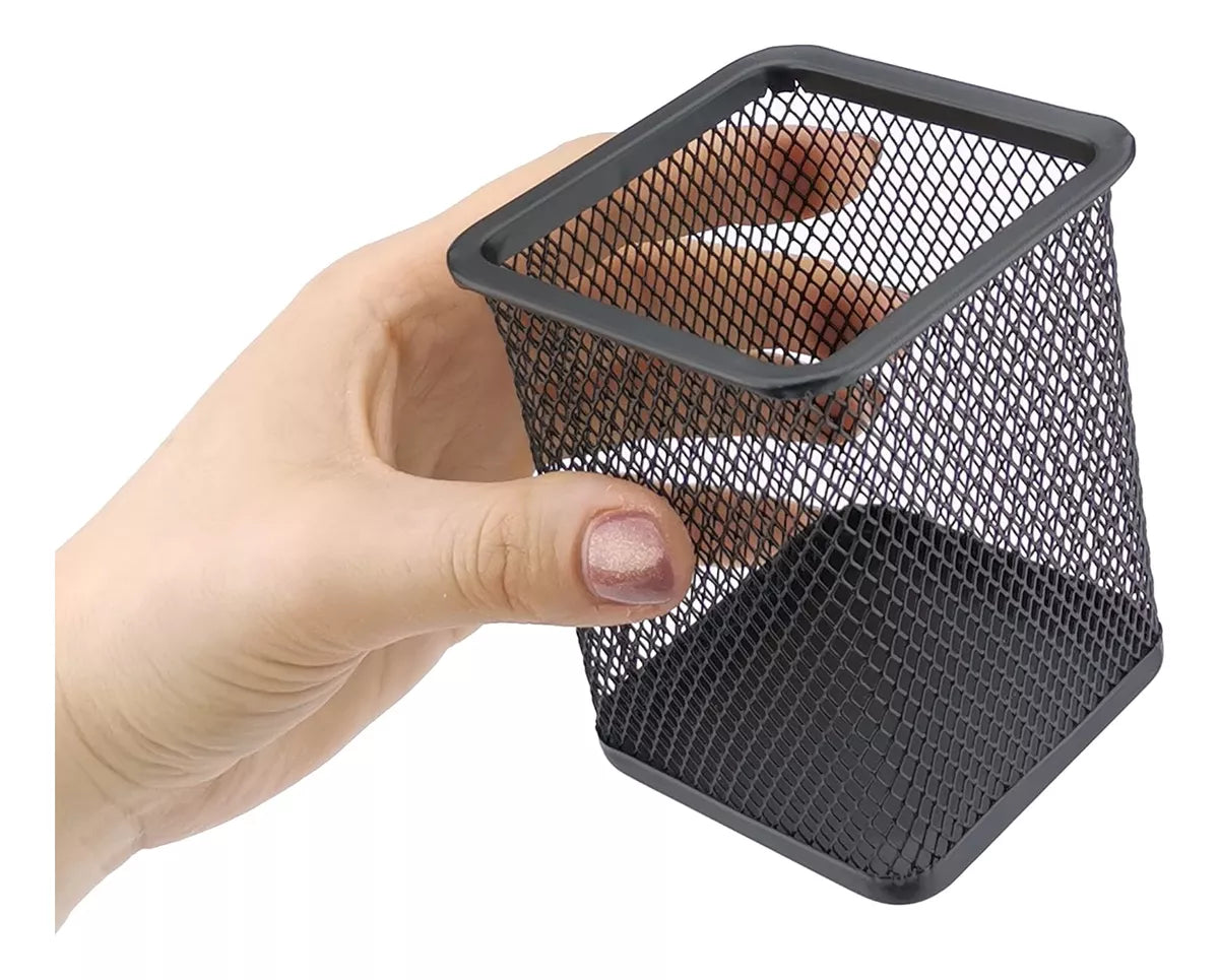 Portalapices Rejilla Cuadrado Escritorio Organizador Metal