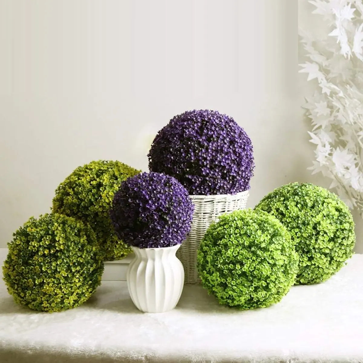 Bola De Planta Artificial Para Decoración De Exteriores 23cm
