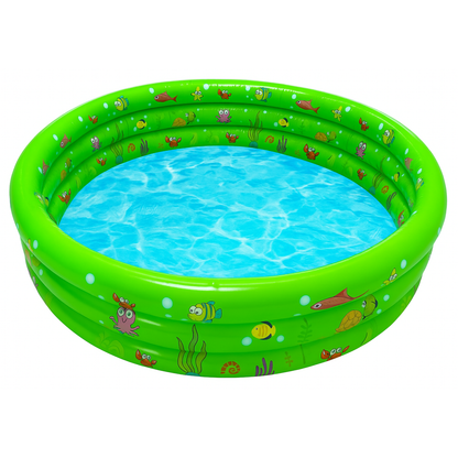 Piscina Inflable Plástico 3 Anillos Piscina Redonda 100x35cm
