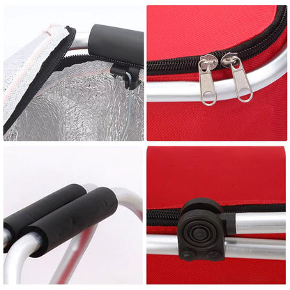 Bolso Termico Cooler Canasta Picnic Plegable Portatil