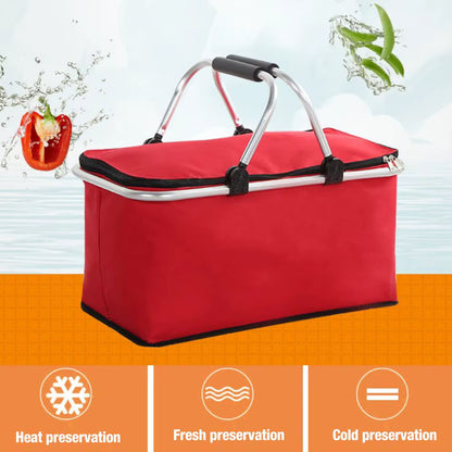 Bolso Termico Cooler Canasta Picnic Plegable Portatil