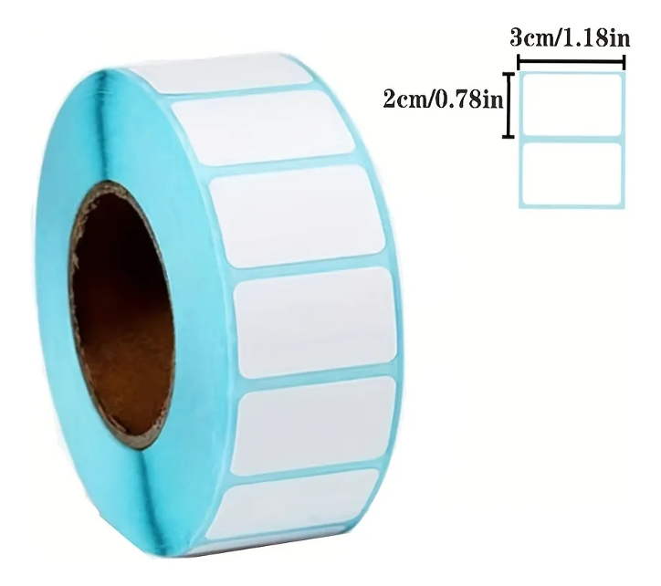 Etiquetas Termicas Autoadhesivas 30x20mm Rollo 1000 Unidades