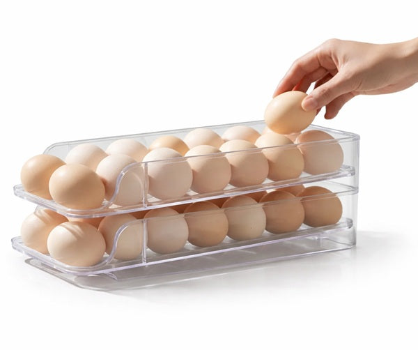 Huevera 2 Niveles Organizador Huevos Bandeja Huevera 28 Unid