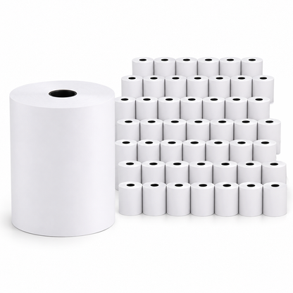 Pack 50 Rollos Papel Térmico De 80mmx80mt Boleta Color Blanco 80mts