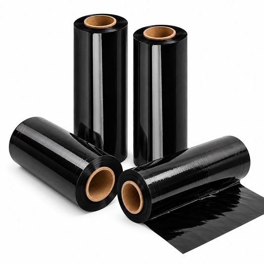 Pack 4 Rollo Alusa Film Negro Film Embalaje 5kilos Rollo Industrial