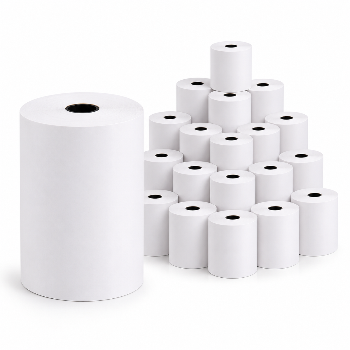 Pack 20 Rollos Papel Térmico De 80mmx80mt Boleta Color Blanco 80mts