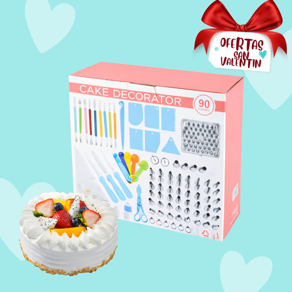 Set Kit De Decoración De Tortas Y Cupcakes Reposteria 90 Pcs