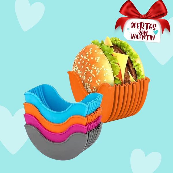 Soporte Silicona Molde Hamburguesas Donas Sandwich Sin Bpa