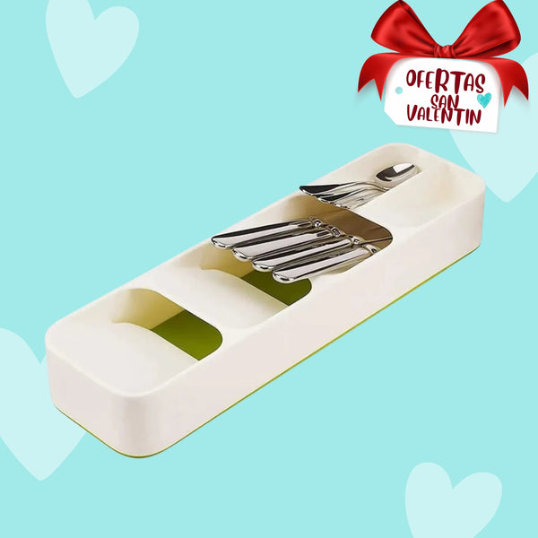 Organizador De Cubiertos 5 Compartimentos Bandeja Cucharas