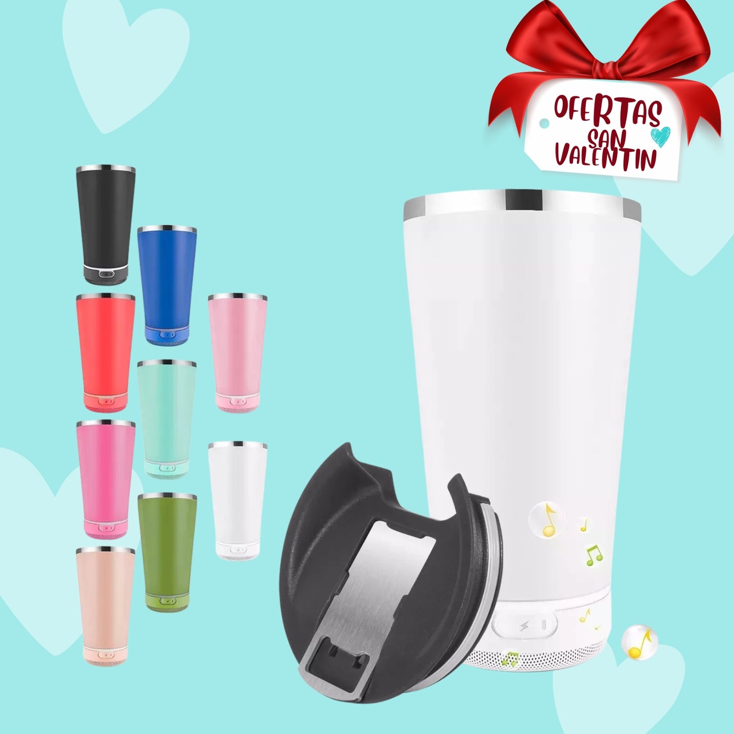 Vaso Termico Parlante Taza Acero Inoxidable C/destapador