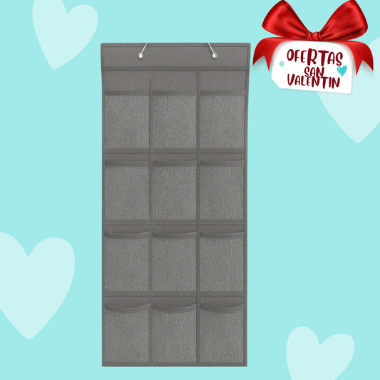 Organizador Colgante Puerta 12 Bolsillos Multiuso 90x40cm