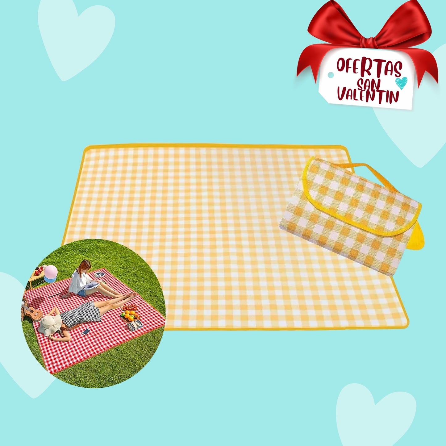 Manta Picnic Plegable Impermeable Alfombra Cubrepiso Camping