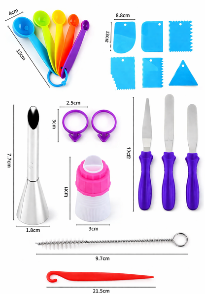 Kit Reposteria 56 Pcs Decoracion Tortas Cupcakes Pasteleria