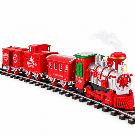 Tren Juguete Tren Electrico Humo Para Navidad 18pcs Juguetes