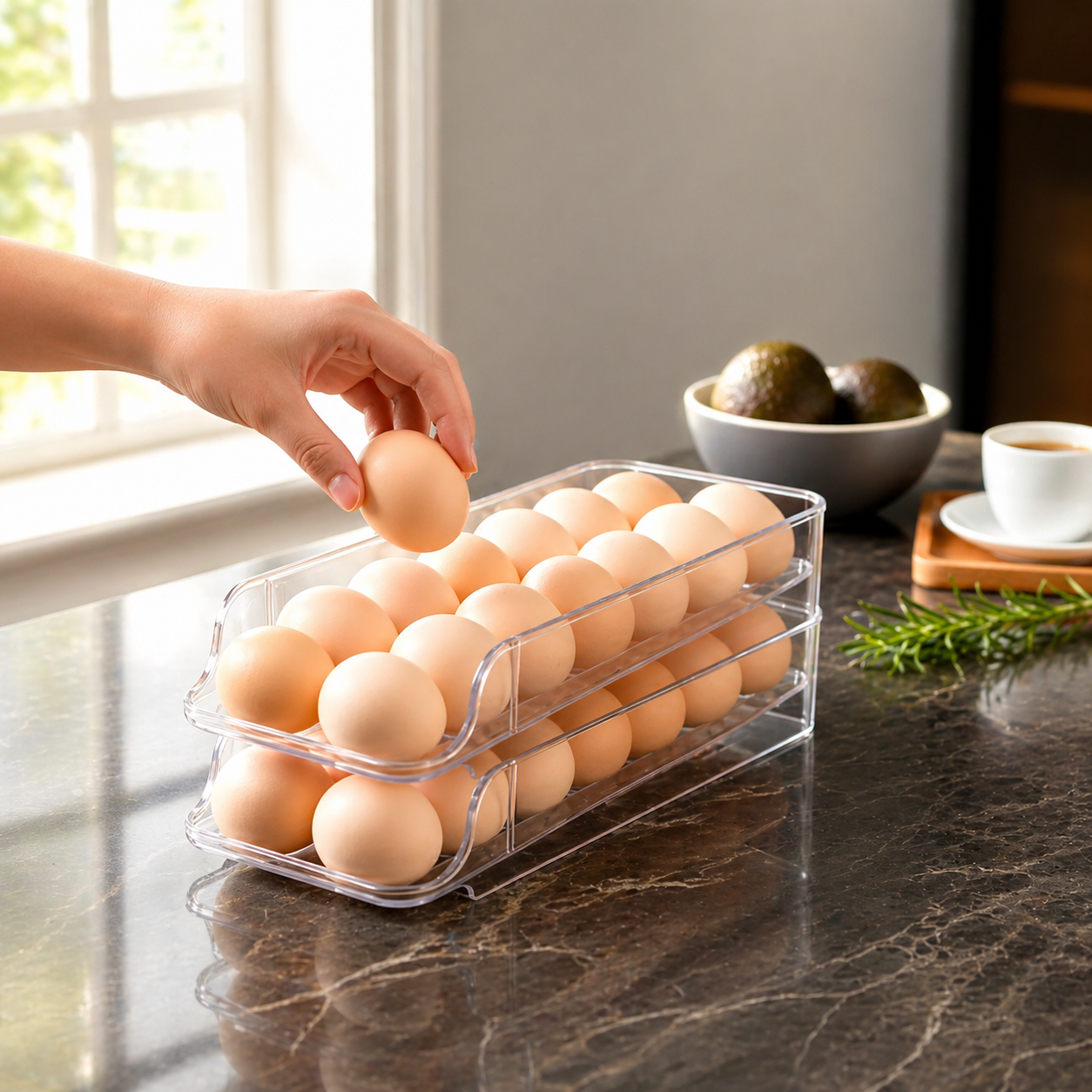 Organizador De Huevos Para 28 Huevos Refrigerador 2 niveles