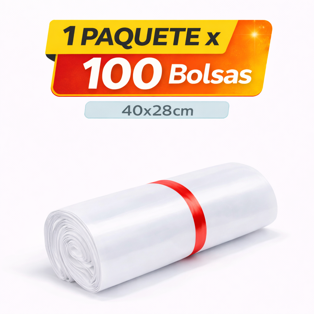 Pack X100 Bolsas De Embalaje Courier Autoadhesiva 40x28cm