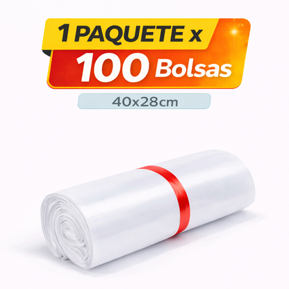 Pack X100 Bolsas De Embalaje Courier Autoadhesiva 40x28cm