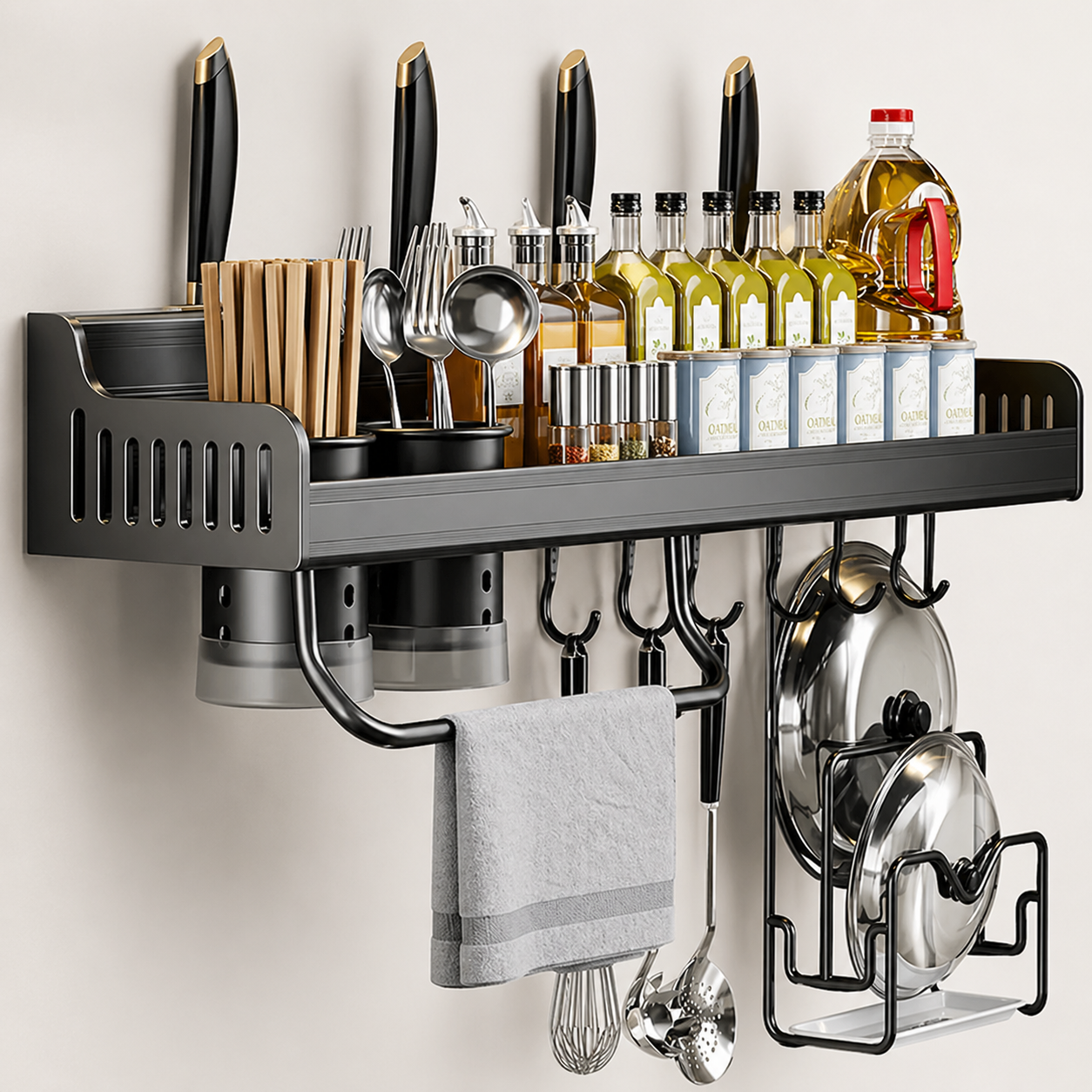 Organizador Soporte Colgador Utensilios Cocina Condimentos