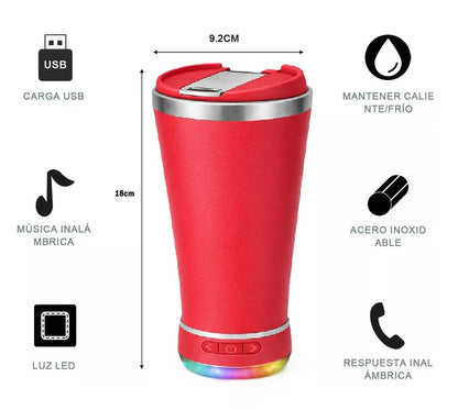 Vaso Termico Parlante Taza Acero Inoxidable C/destapador