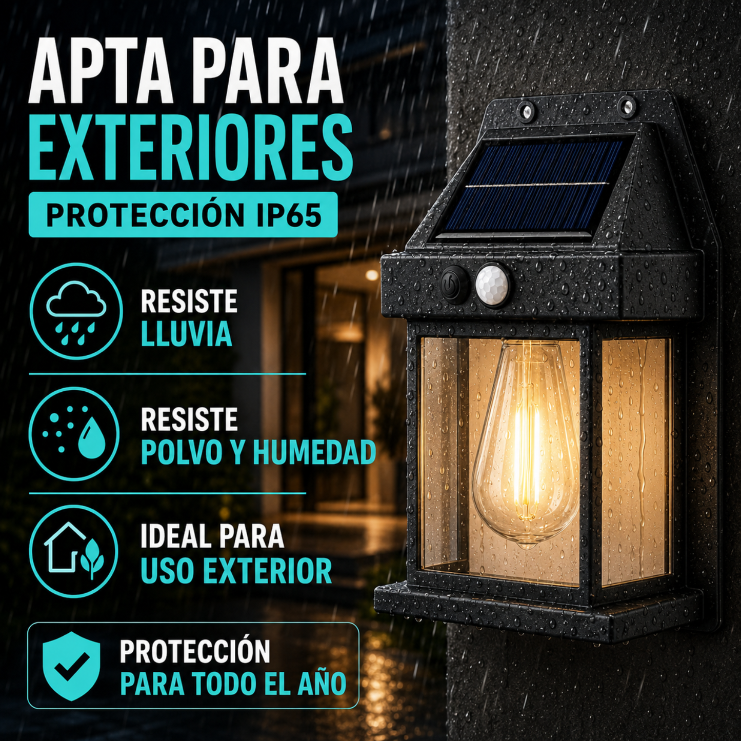 Faroles Solares Exteriores Focos Led Terraza Farol Exterior Negro