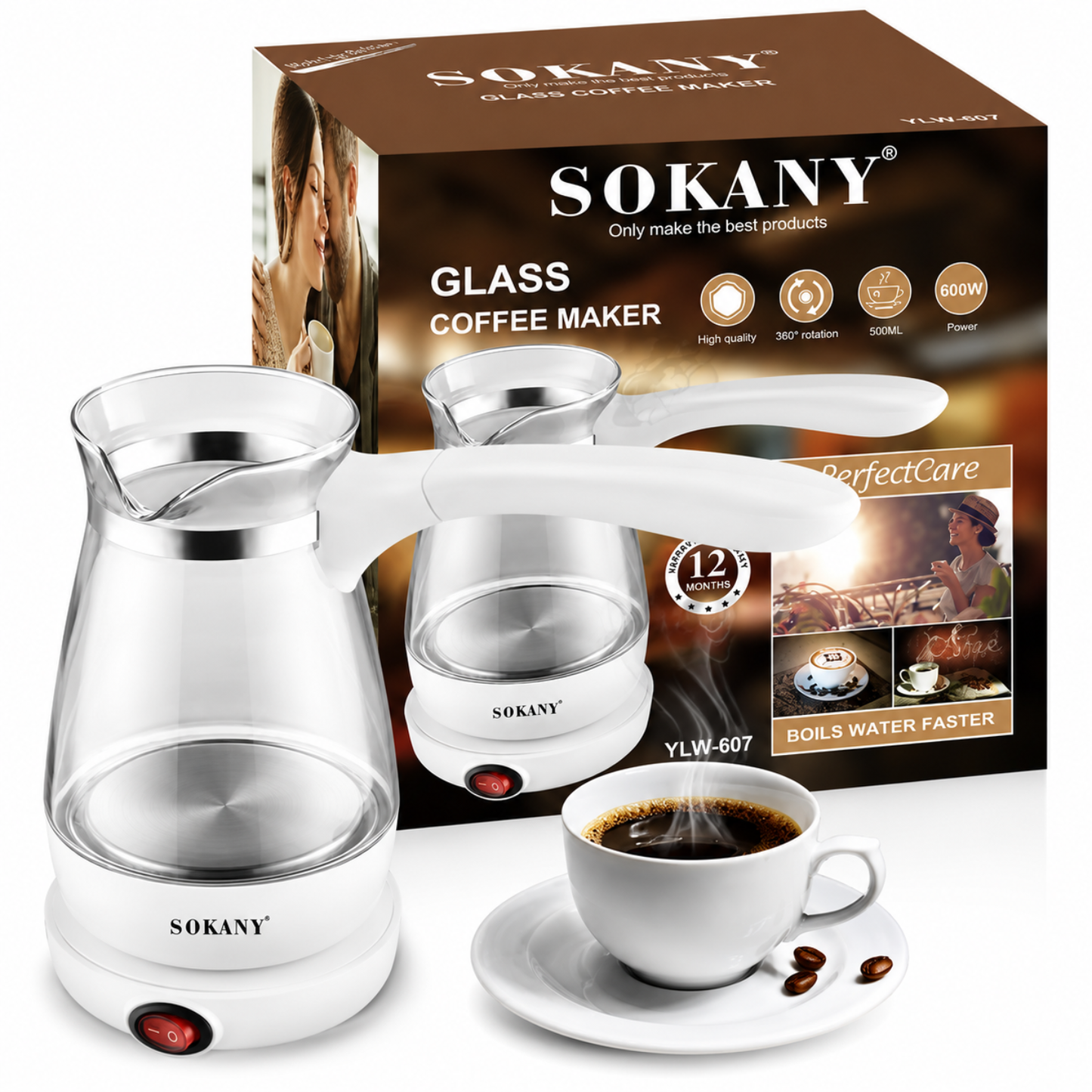 Cafetera Turca Electrica 500ml Hervidor Cafe Sokany 600w