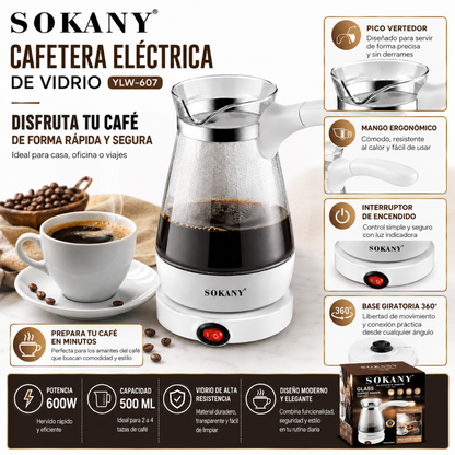 Cafetera Turca Electrica 500ml Hervidor Cafe Sokany 600w