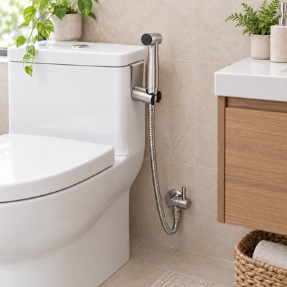 Ducha Bidet Arabe WC Inodoro Acero Inoxidable Con Manguera