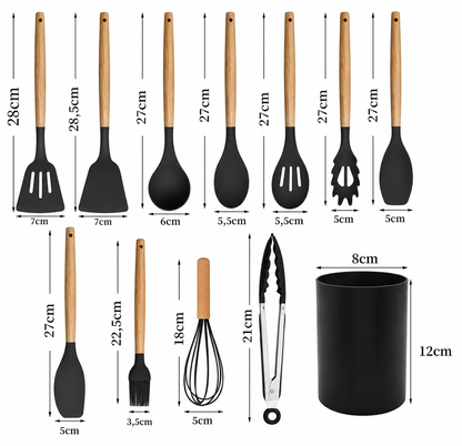 Set X12 Utensilios De Cocina Antiadherentes