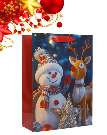 X6 Bolsa Regalo Navidad Grande Bolsa Navidad 42x31x12cm