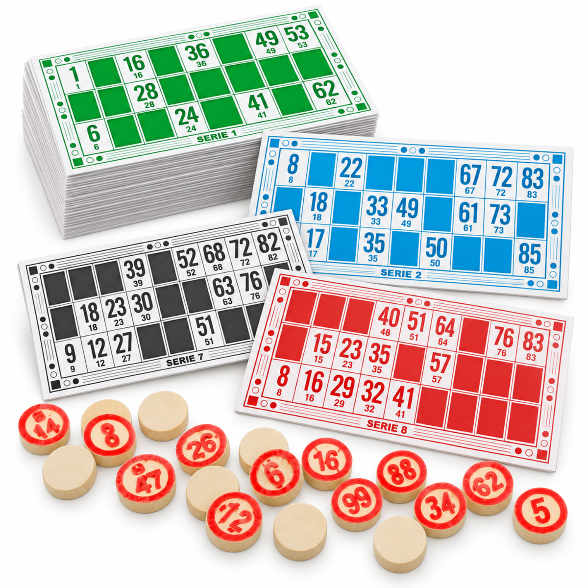 Bingo Clasico De Madera Loto Bolsa Juego De Loteria Numeros