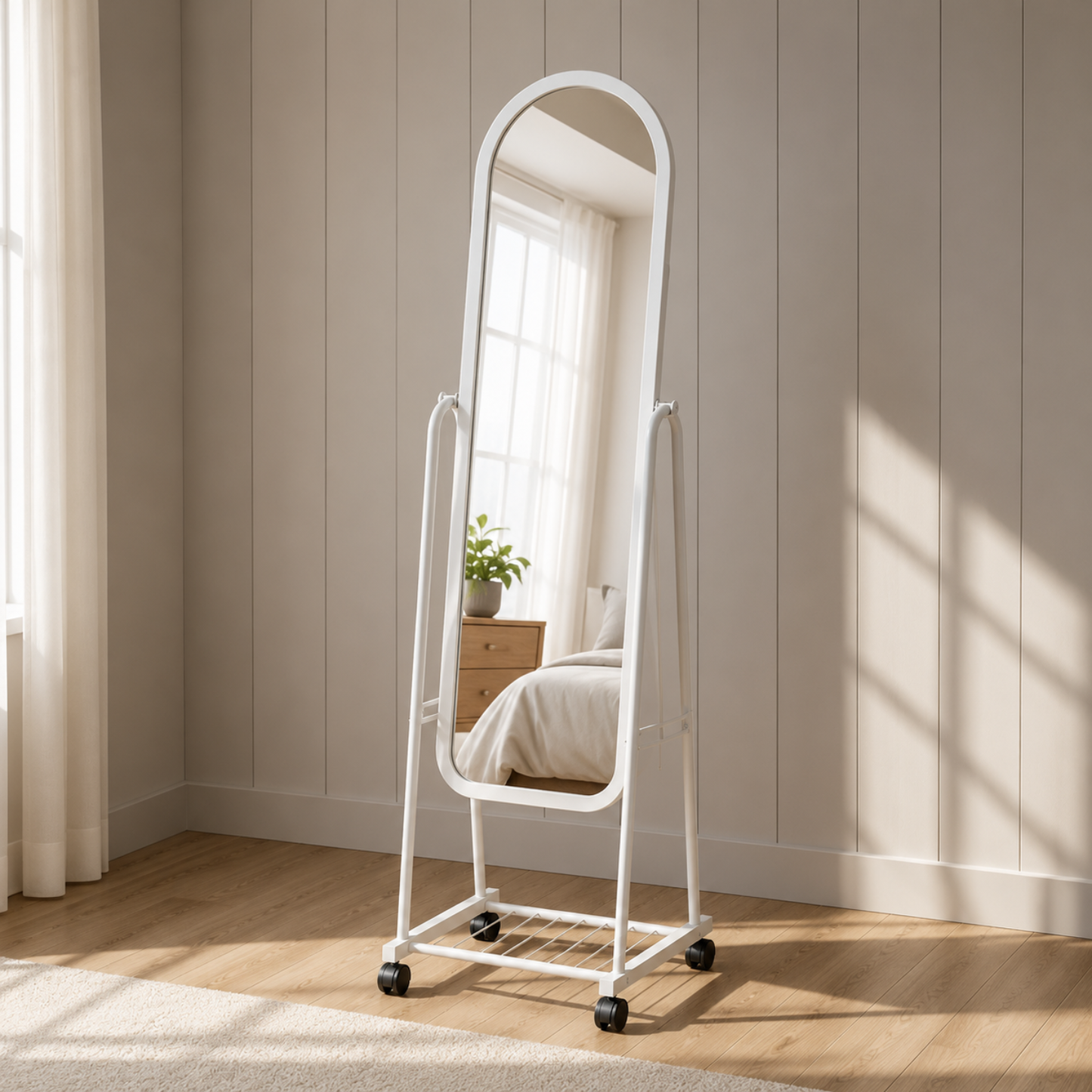 Espejo Pedestal Ovalado Espejo Largo Cuerpo Entero 160x43cm
