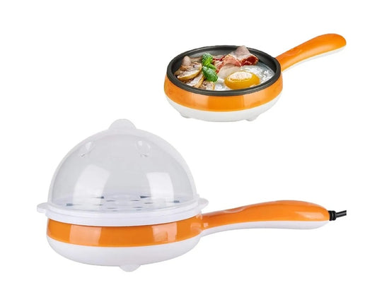 Sarten Electrico Mini Multifuncional 2en1 Cocedor Huevos