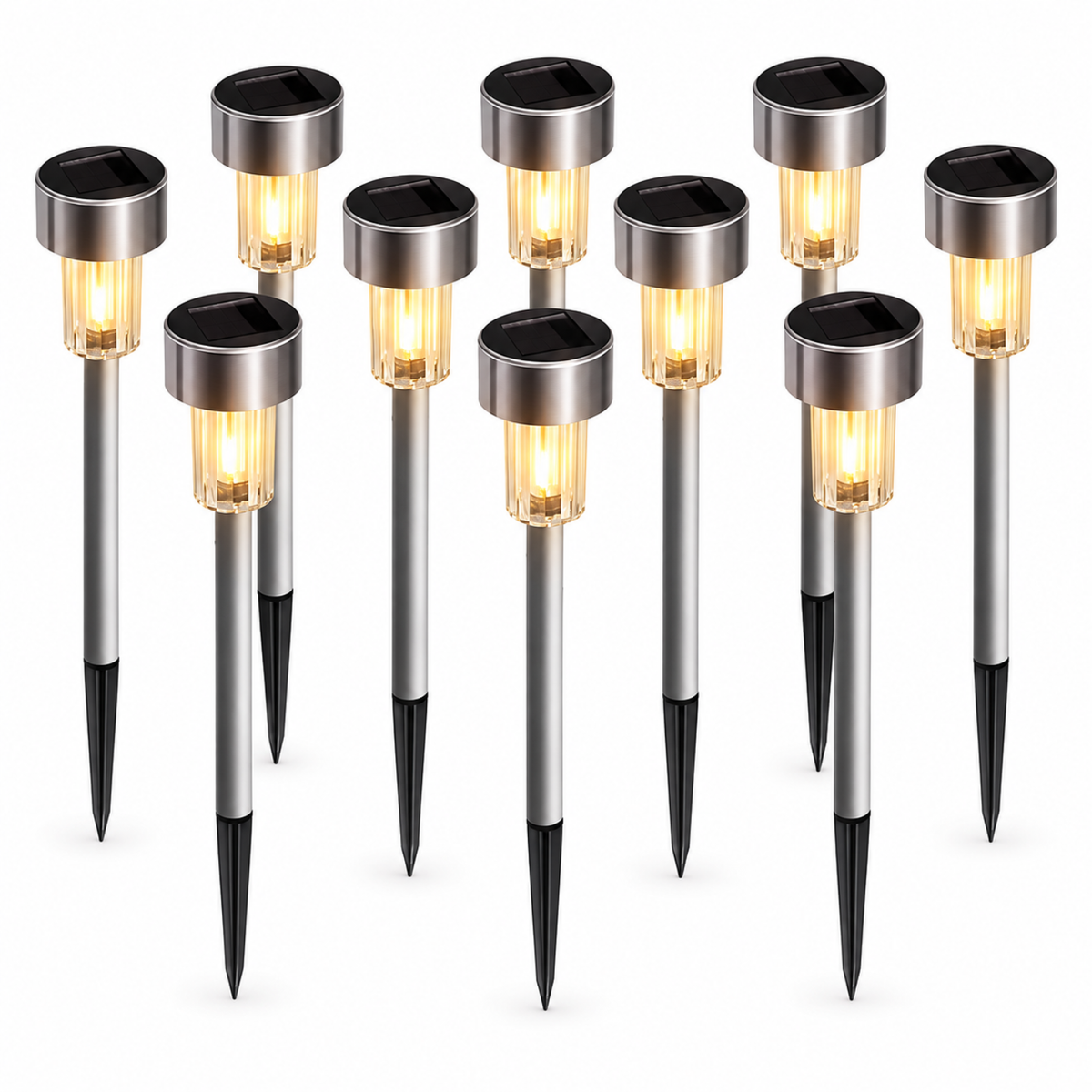 10x Luz Solar Foco Luz Patio Solar Estacas Solares Jardin