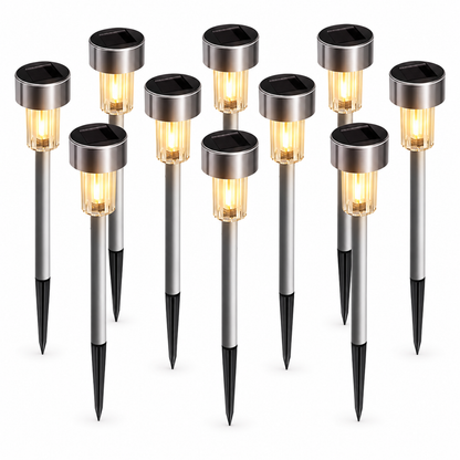 10x Luz Solar Foco Luz Patio Solar Estacas Solares Jardin