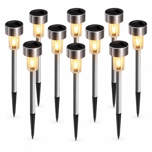 10x Luz Solar Foco Luz Patio Solar Estacas Solares Jardin