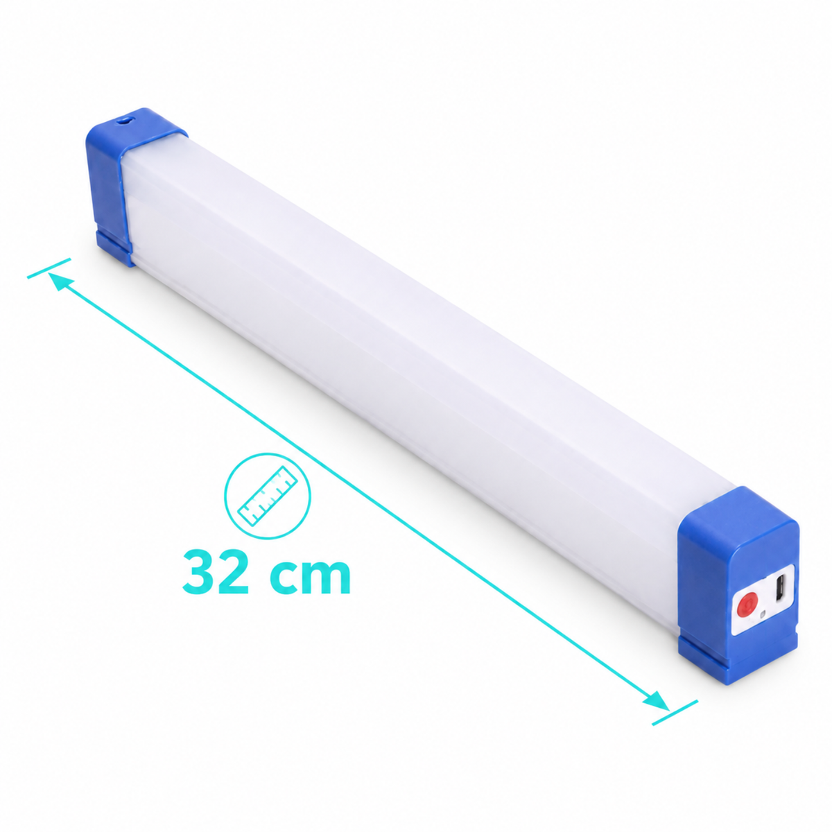 Barra Luz Led Recargable Lampara Portátil Usb Tubo 32cm