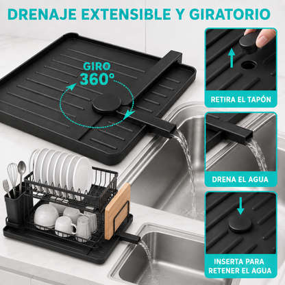 Secador Escurridor De Loza Secaplatos Inoxidable 2 Niveles
