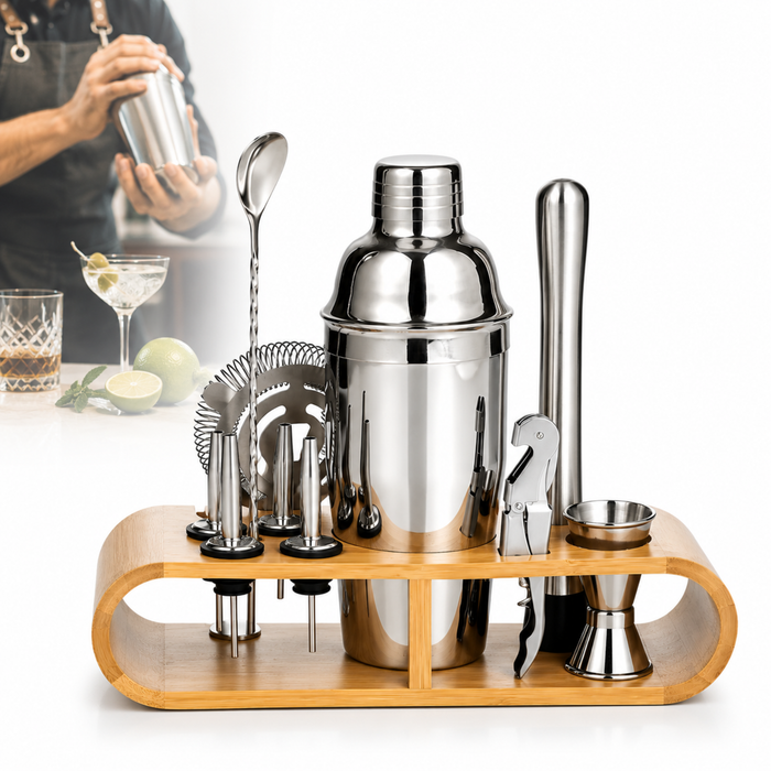 Set Cocteleria Profesional Coctelera Acero Inoxidable 12pcs