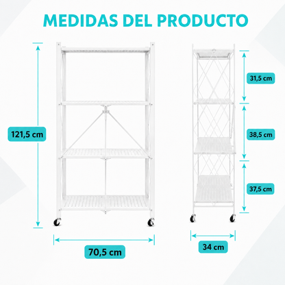 Carrito De Almacenamiento Carro Organizador Con Rueda 4nivel