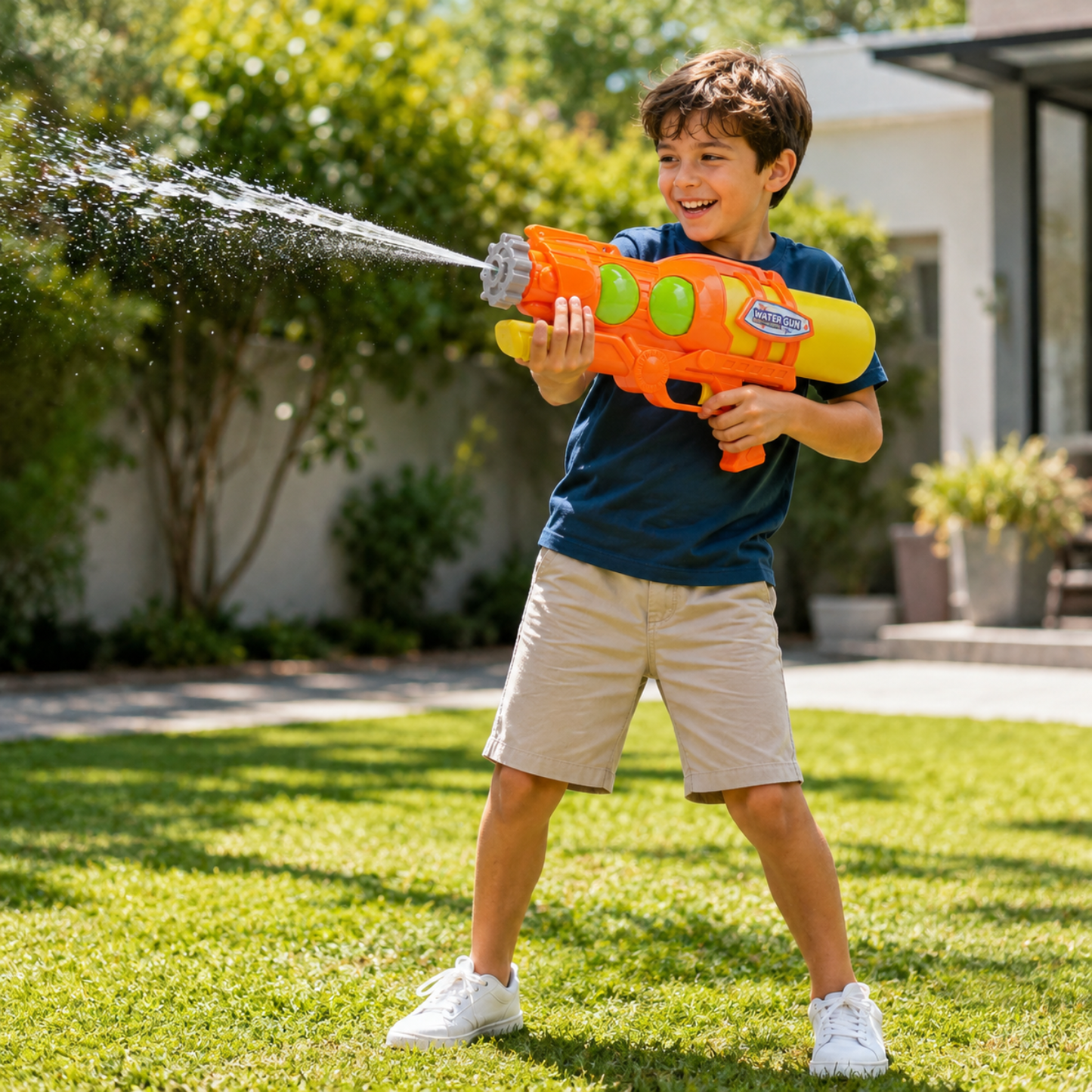 Pistola Lanza Agua Lanzador De Agua Pistola Niños 52cmx25cm