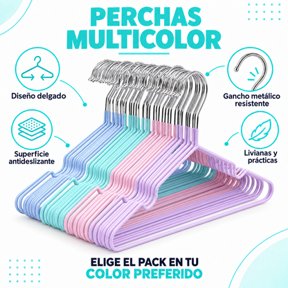 X10 Gancho Colgador Ropa Antideslizante Ganchos Engomados