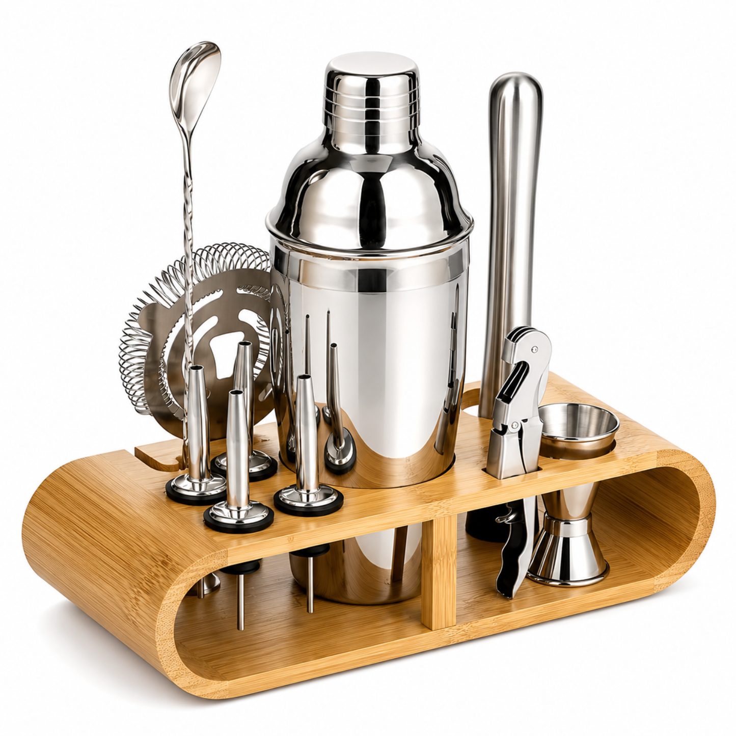 Set Cocteleria Profesional Coctelera Acero Inoxidable 12pcs